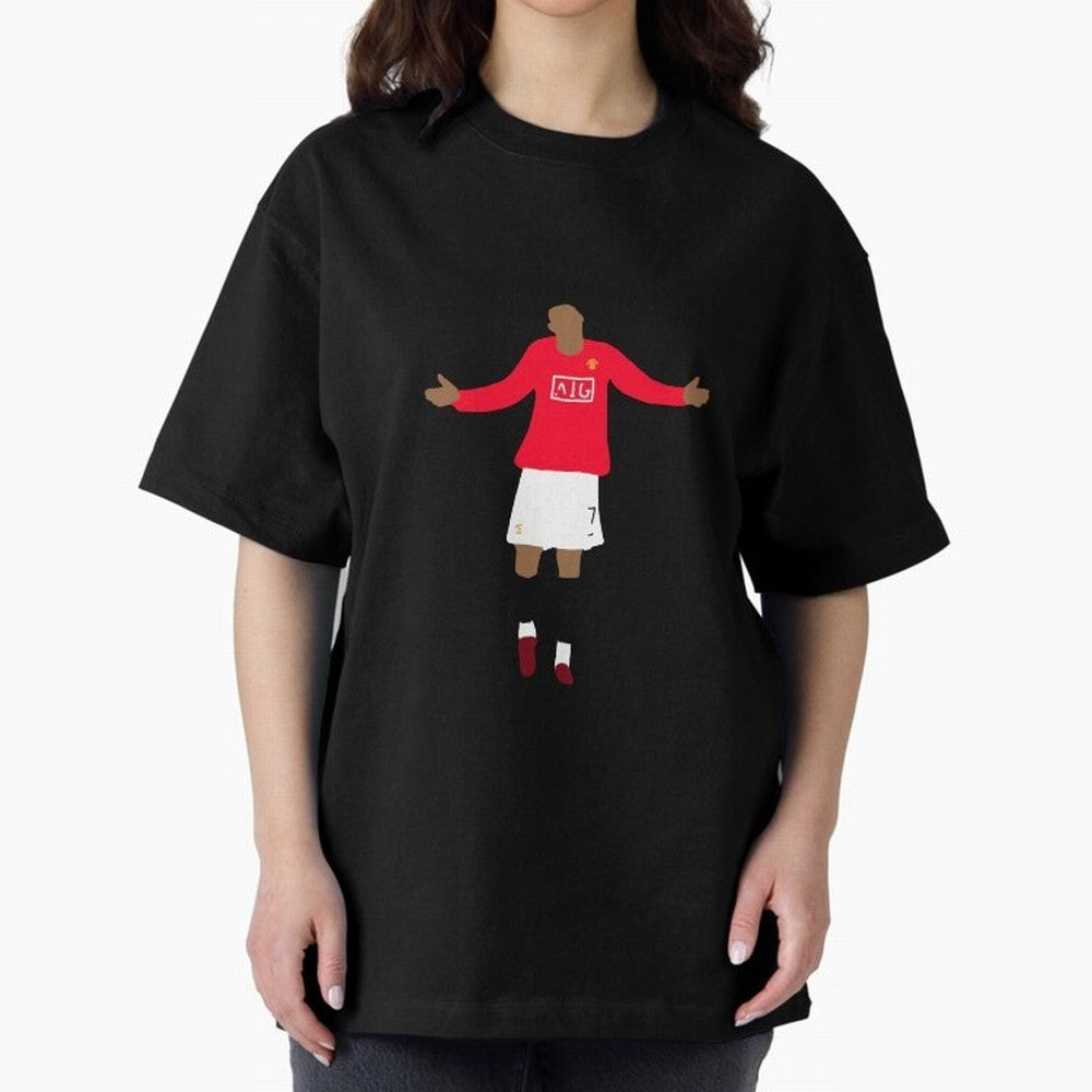 Cristiano Ronaldo Goal Celebration Illustration Oversized T-Shirt Bring International Match Energy to Global Football Passion for FIFA World Cup 2026, Built around Messi and Cristiano Ronaldo, Netherlands, Football Passion, Legendary Performances,