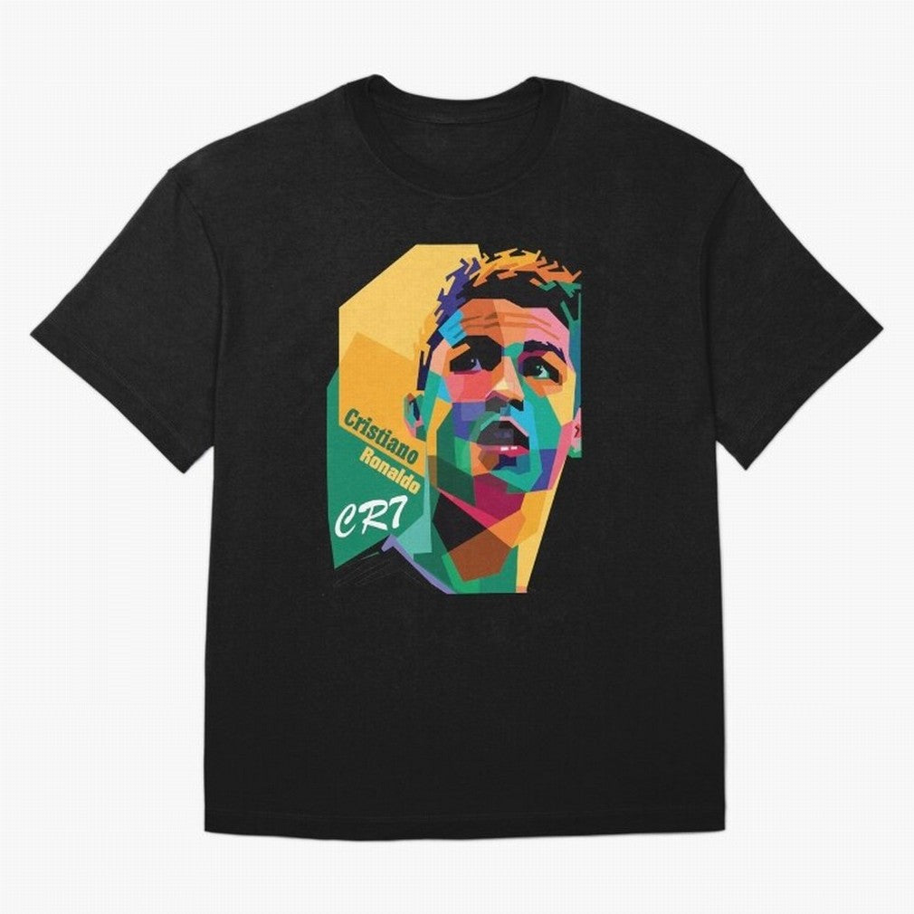 CR7 Pop Art Cristiano Ronaldo Design For Football Fans Gift For Soccer Lovers Oversized T-Shirt Embrace Global Football Passion for FIFA World Cup 2026, Highlighting Neymar, Netherlands, Tournament Hype, Historic Matchups, Family Viewing Parties