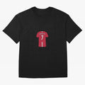 Cristiano Ronaldo Number 7 Jersey Illustration Oversized T-Shirt Bring Bold Fan Energy to FIFA World Cup 2026 Celebrating Cristiano Ronaldo, Haaland and CR7, England Energy, Sports Nostalgia, International Competition, Famous Players and