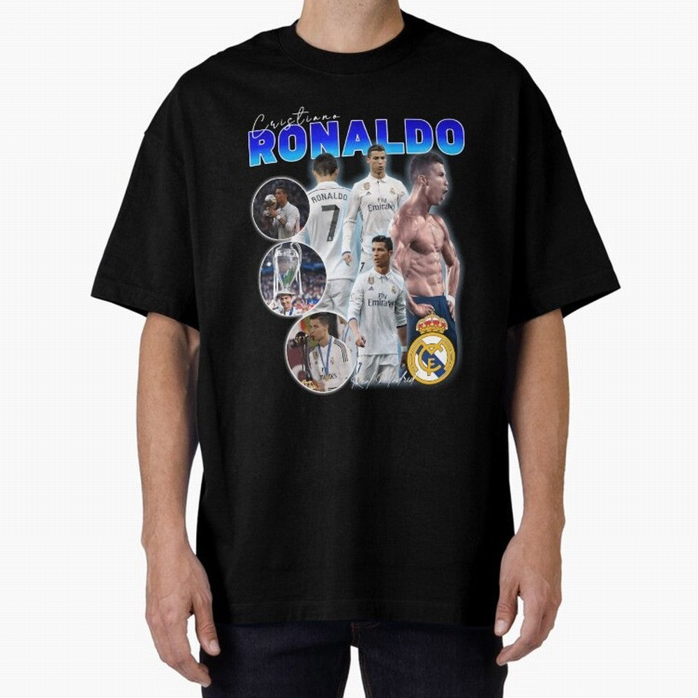 CR7 Real Madrid Poster ¨C For Football Fans and Gift For Ronaldo Supporters Oversized T-Shirt Back the Journey through FIFA World Cup 2026 USA Canada Mexico Built around Mbappe and Neymar, Brazil, Portugal and Argentina Energy, Champion Mindset,