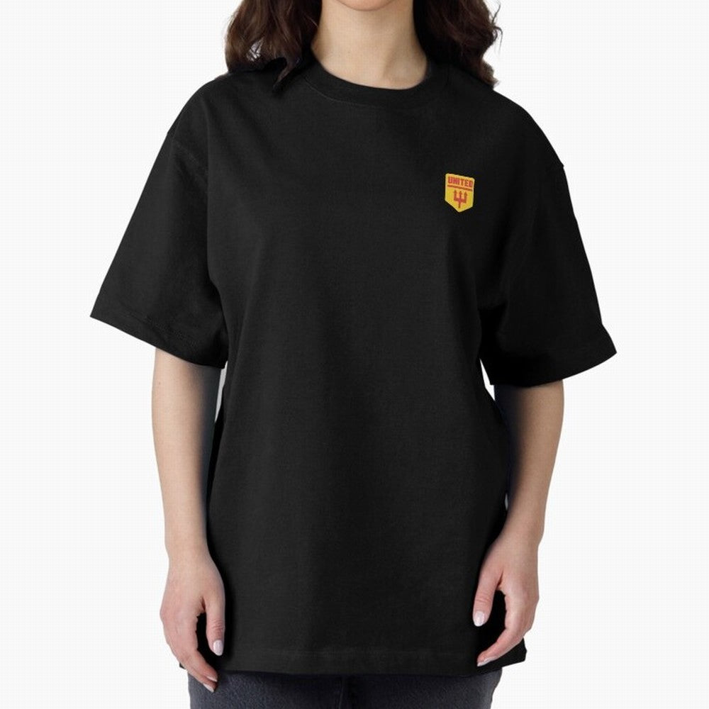 Manchester United Badge Oversized T-Shirt Remember Iconic Moments from Global Football Passion for FIFA World Cup 2026, Inspired by Messi, CR7 and Mbappe, Brazil, Supporter Pride, Iconic Celebrations, Legendary Names and Global Match Day Energy;