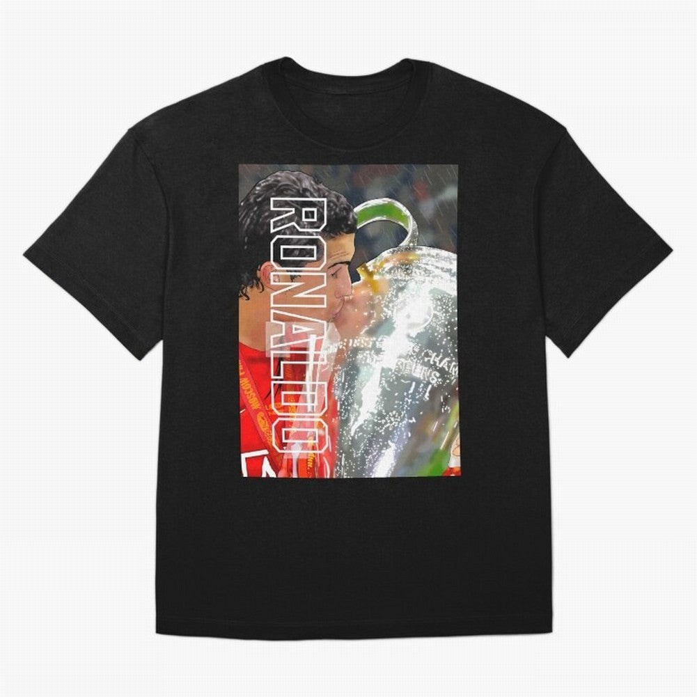 Cristiano Ronaldo ¨C 2008 Manchester United Champions League Glory Artwork by GrizzlyGFX Oversized T-Shirt Honor Football Greatness during the FIFA World Cup 2026 Journey through CR7 and Messi Highlights, Portugal Pride, Championship Spirit, Famous