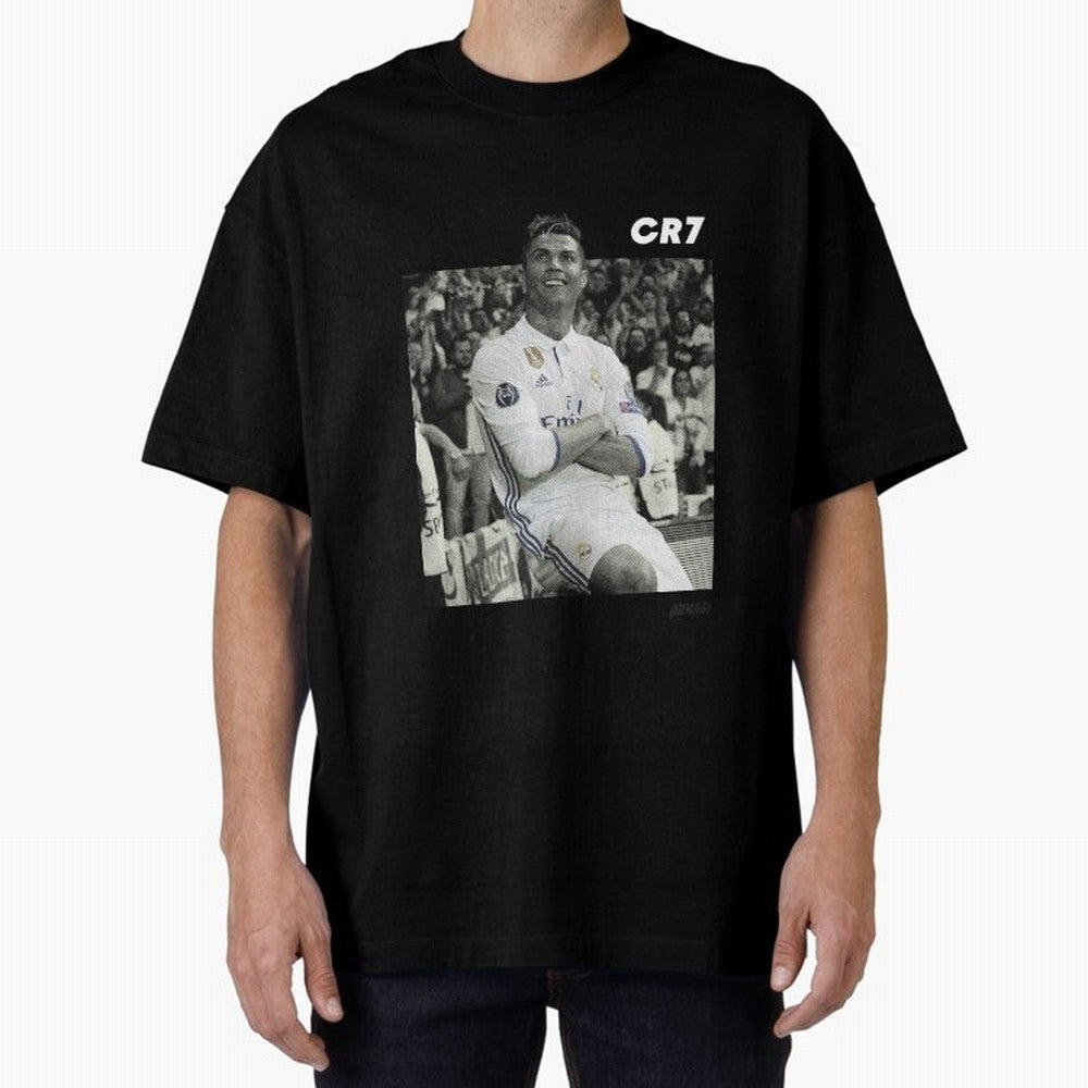 Cristiano Ronaldo | MR. CHAMPIONS LEAGUE Oversized T-Shirt Carry the Colors and Pride of Match Day Hype around FIFA World Cup 2026 USA Canada Mexico, Neymar, Haaland and Cristiano Ronaldo, France and Portugal, Classic Soccer Heritage, Championship