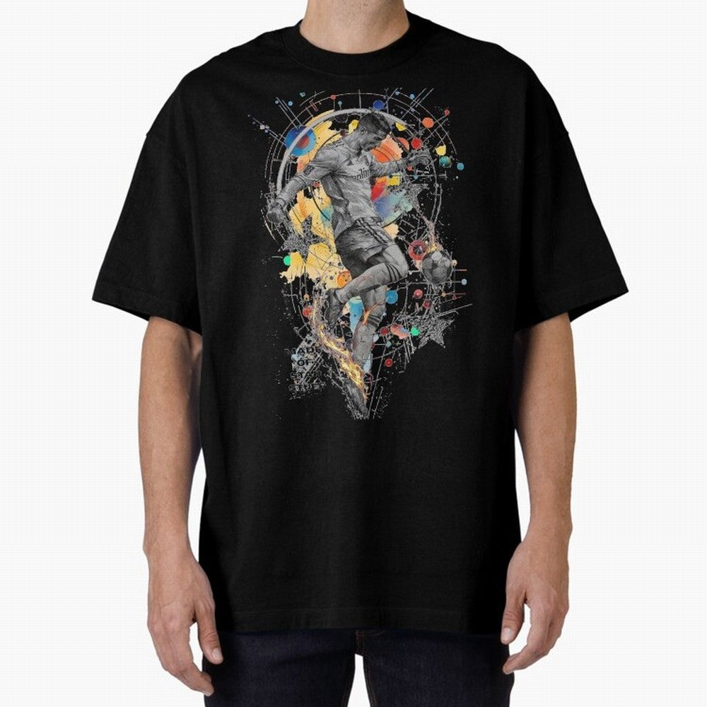 Cristiano Ronaldo Football Playmaker Oversized T-Shirt Live for the Drama of the FIFA World Cup 2026 Journey through Mbappe Highlights, England and Germany Pride, Match Day Excitement, Supporter Culture, Golden Goals and Global Football Passion;