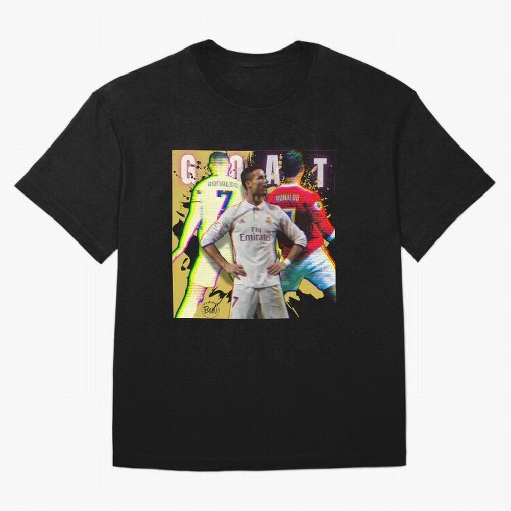 Cristiano Ronaldo ¨C The GOAT Era Tribute Oversized T-Shirt Turn Every Weekend Toward Match Day Hype around FIFA World Cup 2026, CR7 and Messi, Spain, Supporter Pride, Iconic Celebrations, Legendary Names and Global Match Day Energy; Created for