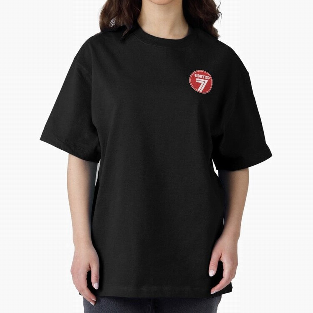 United 7 Manchester United Magnificent Sevens Oversized T-Shirt Keep the Legacy of FIFA World Cup 2026 Group Stage Spirit, Driven by Netherlands, CR7 and Messi, Championship Spirit, Famous Goals, Roaring Crowds and International Football Unity;