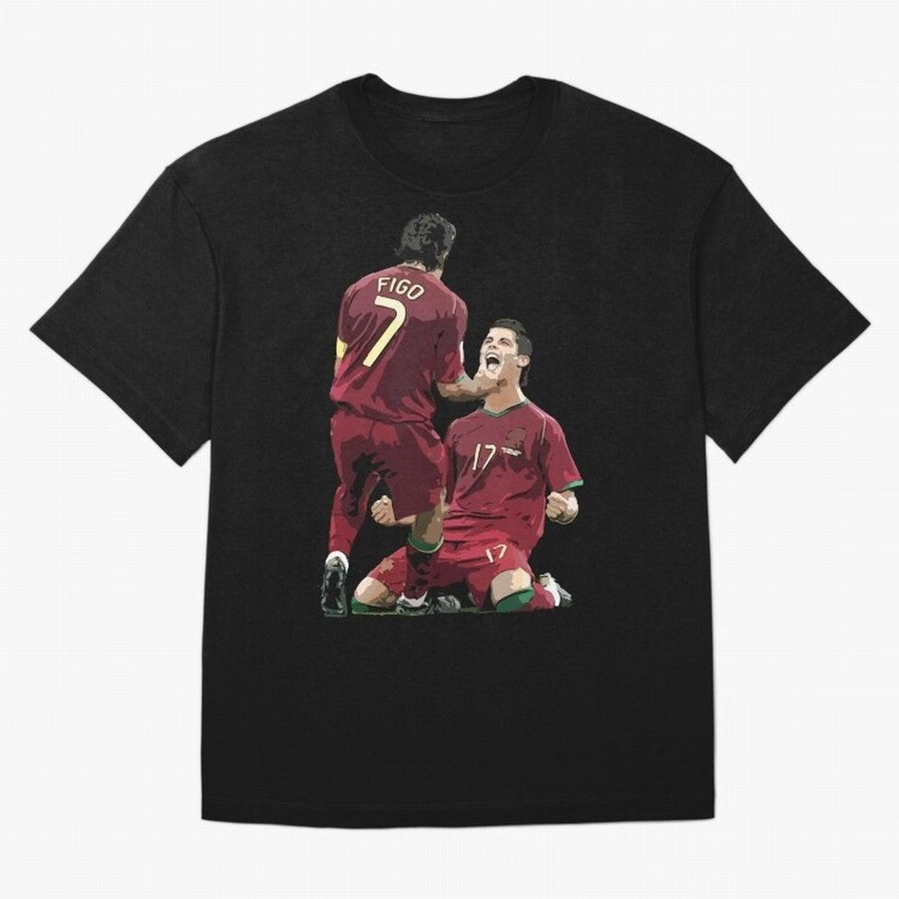 Luis Figo & Cristiano Ronaldo Oversized T-Shirt Celebrate the Magic of the FIFA World Cup 2026 USA Canada Mexico Journey through Messi, CR7 and Mbappe Highlights, Spain Pride, Match Day Excitement, Supporter Culture, Golden Goals and Global