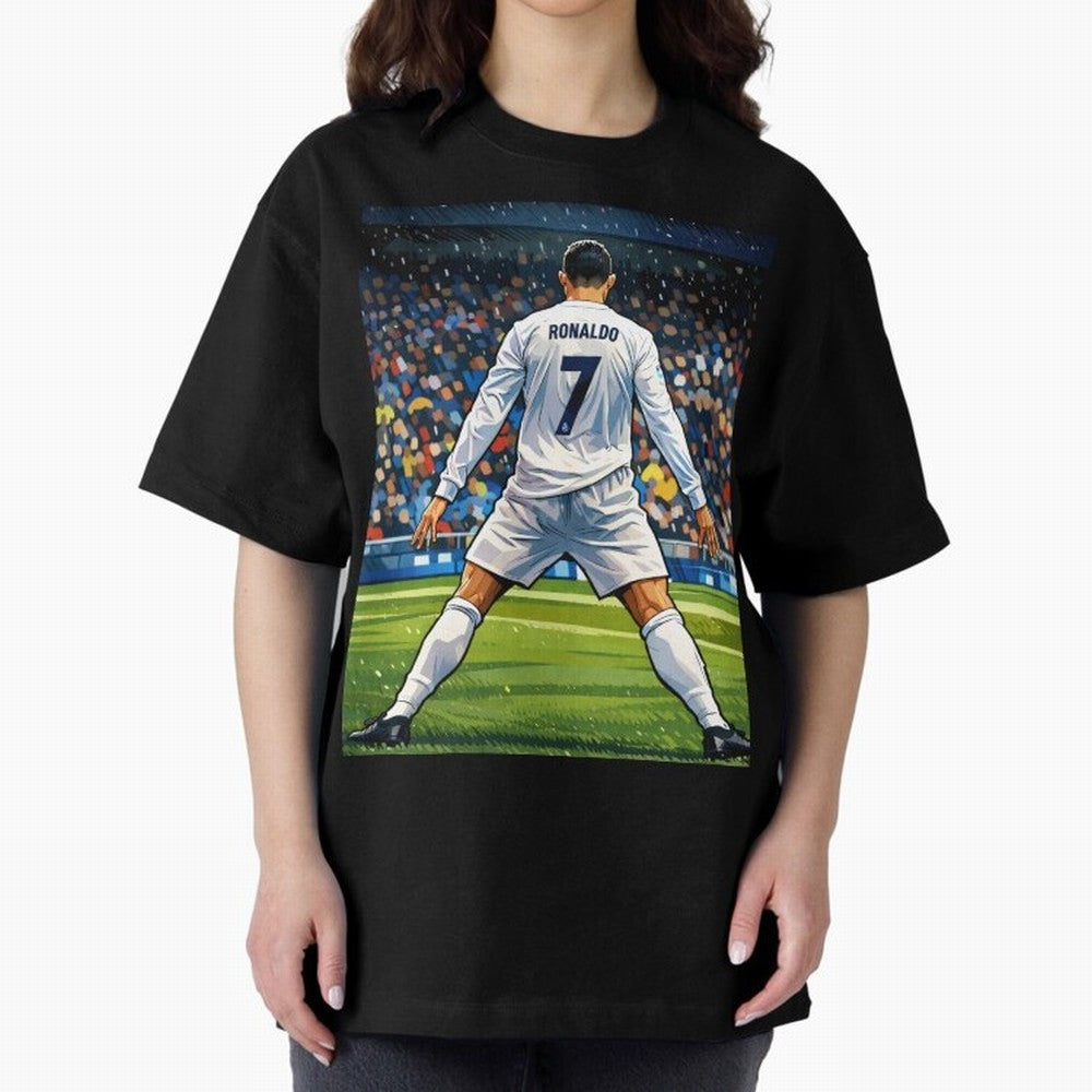 CR7 Oversized T-Shirt Show Your Love for Match Day Hype around FIFA World Cup 2026, CR7 and Messi, Argentina, France and Brazil, Football Passion, Legendary Performances, Festival Vibes and Supporter Community; Perfect for Fans, Collectors, Family