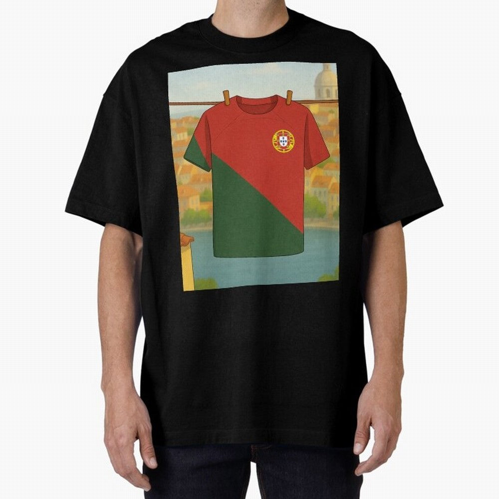 Our Love for Portugal Will never fade Oversized T-Shirt Feel the Heartbeat of FIFA World Cup 2026 Group Stage Spirit, Highlighting Argentina and Brazil, CR7, Sports Nostalgia, International Competition, Famous Players and Unforgettable Victories;