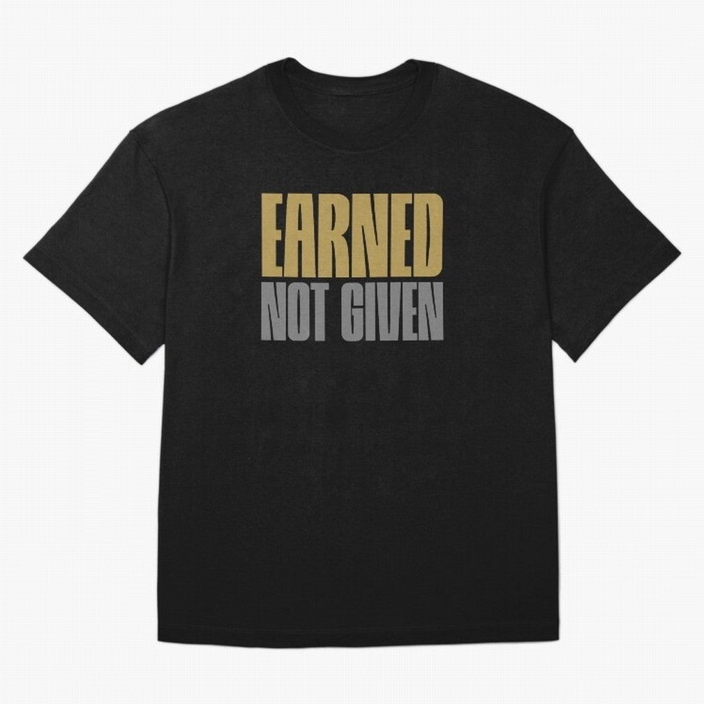 Earned not given Oversized T-Shirt Discover FIFA World Cup 2026 USA Canada Mexico Spirit, Featuring Germany, Messi and Cristiano Ronaldo, Stadium Chants, National Pride, Trophy Dreams and Unforgettable Football Memories; Perfect for Fans,