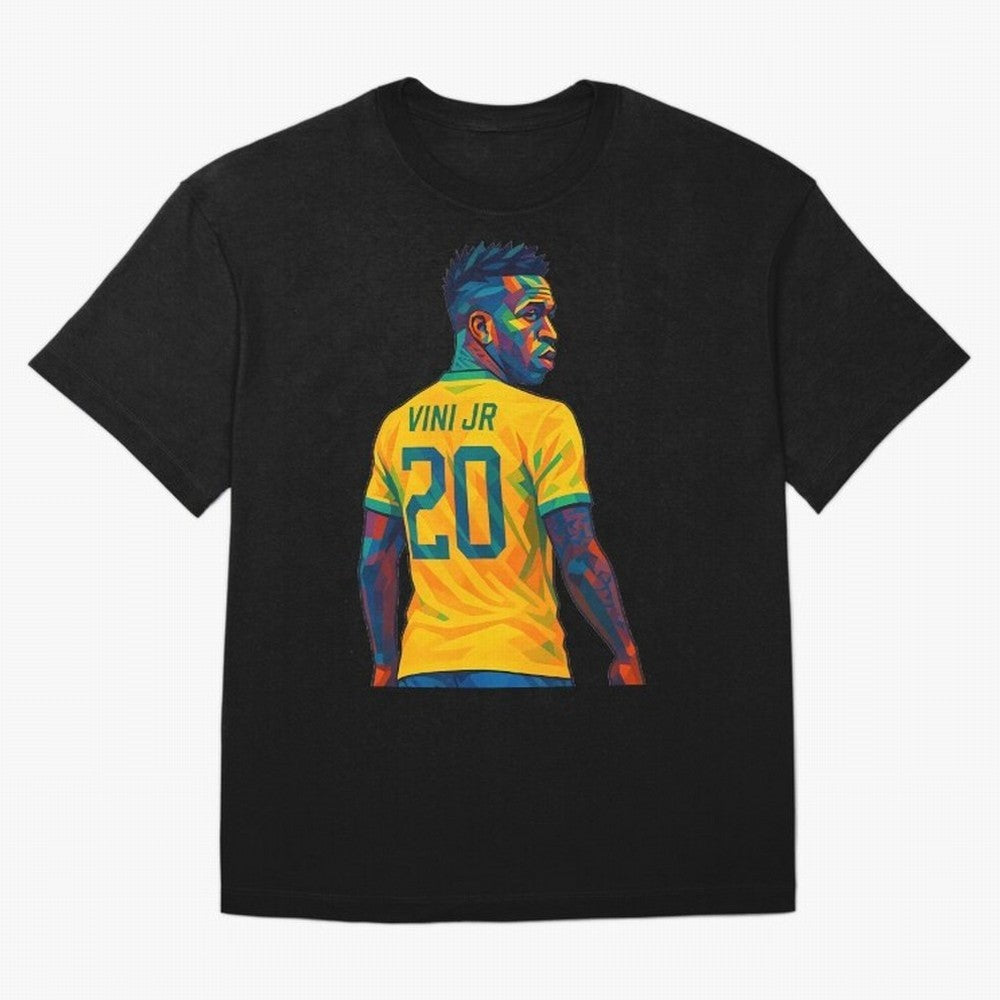 Vini Jr. Oversized T-Shirt Support Your Favorite Stars during FIFA World Cup 2026 Spirit, Highlighting Argentina and Brazil, Cristiano Ronaldo, Supporter Pride, Iconic Celebrations, Legendary Names and Global Match Day Energy; Great for Supporters