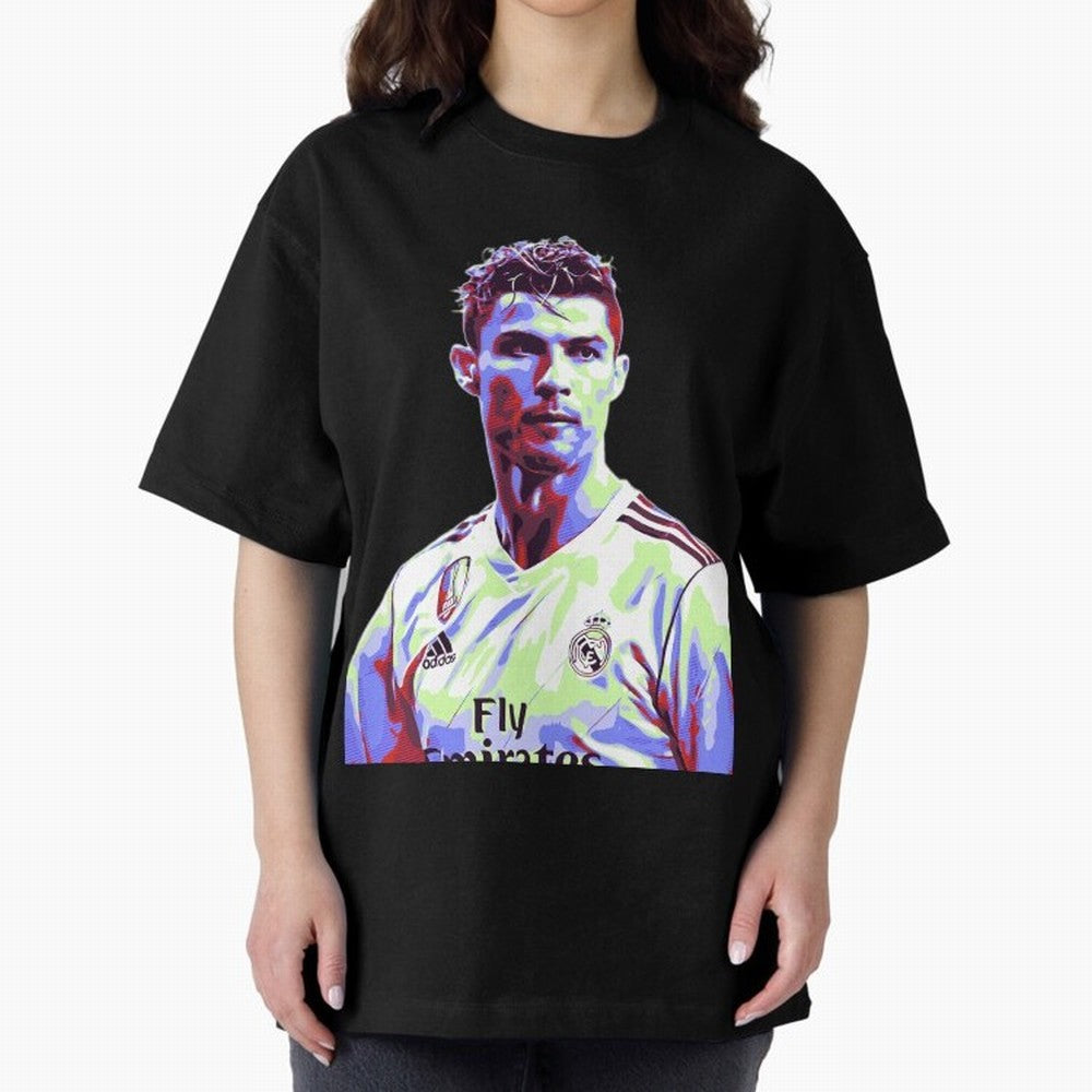 Ronaldo - retro Oversized T-Shirt Experience the Global Stage of FIFA World Cup 2026 Group Stage Spirit, Capturing Germany, Cristiano Ronaldo, Worldwide Fan Energy, Dramatic Goals, Stadium Lights and Championship Celebrations; Perfect for People