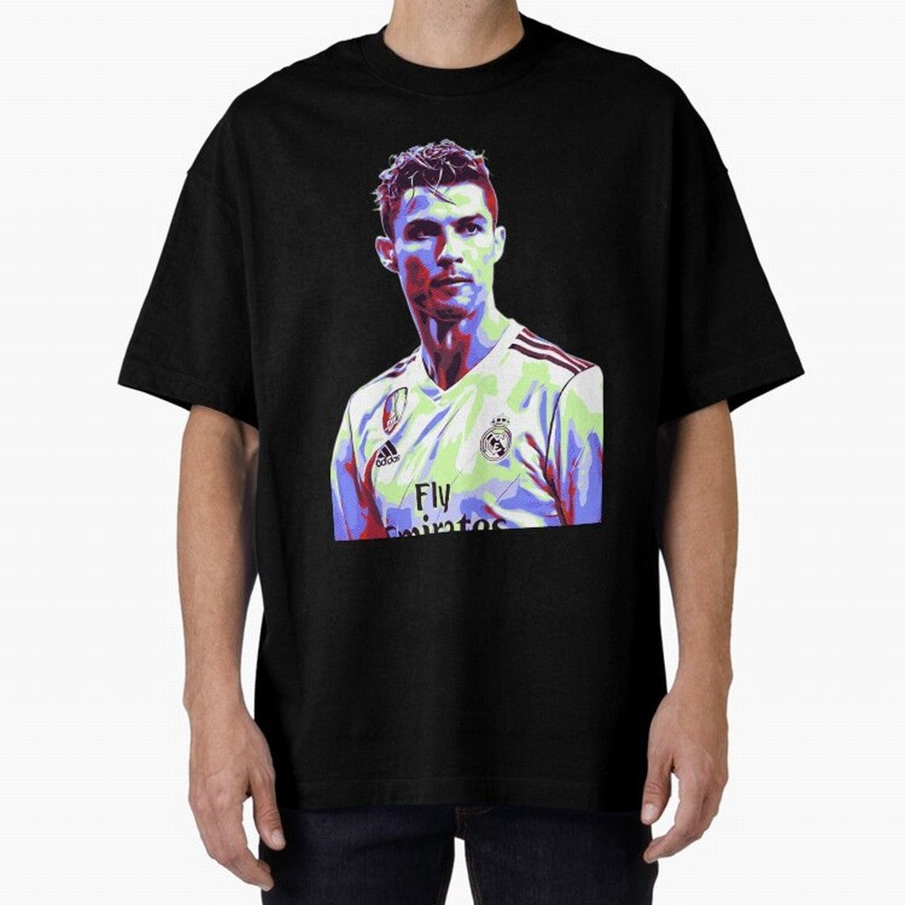 Ronaldo - retro Oversized T-Shirt Experience the Global Stage of FIFA World Cup 2026 Group Stage Spirit, Capturing Germany, Cristiano Ronaldo, Worldwide Fan Energy, Dramatic Goals, Stadium Lights and Championship Celebrations; Perfect for People