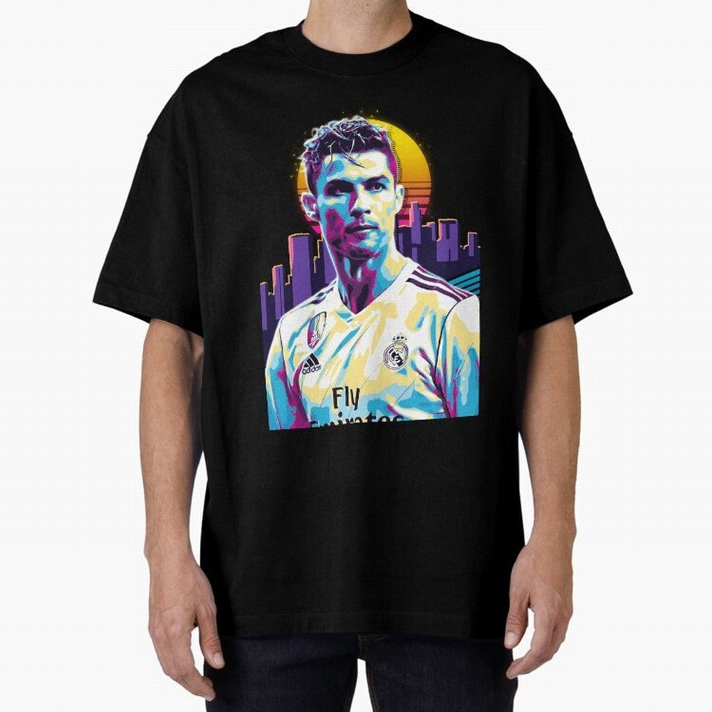 Christiano Ronaldo retro Oversized T-Shirt Create FIFA World Cup 2026 Group Stage for Fans of Messi, CR7 and Mbappe and Netherlands, Bringing Classic Soccer Heritage, Championship Pressure, Fan Loyalty and International Pride; Created for Match Day