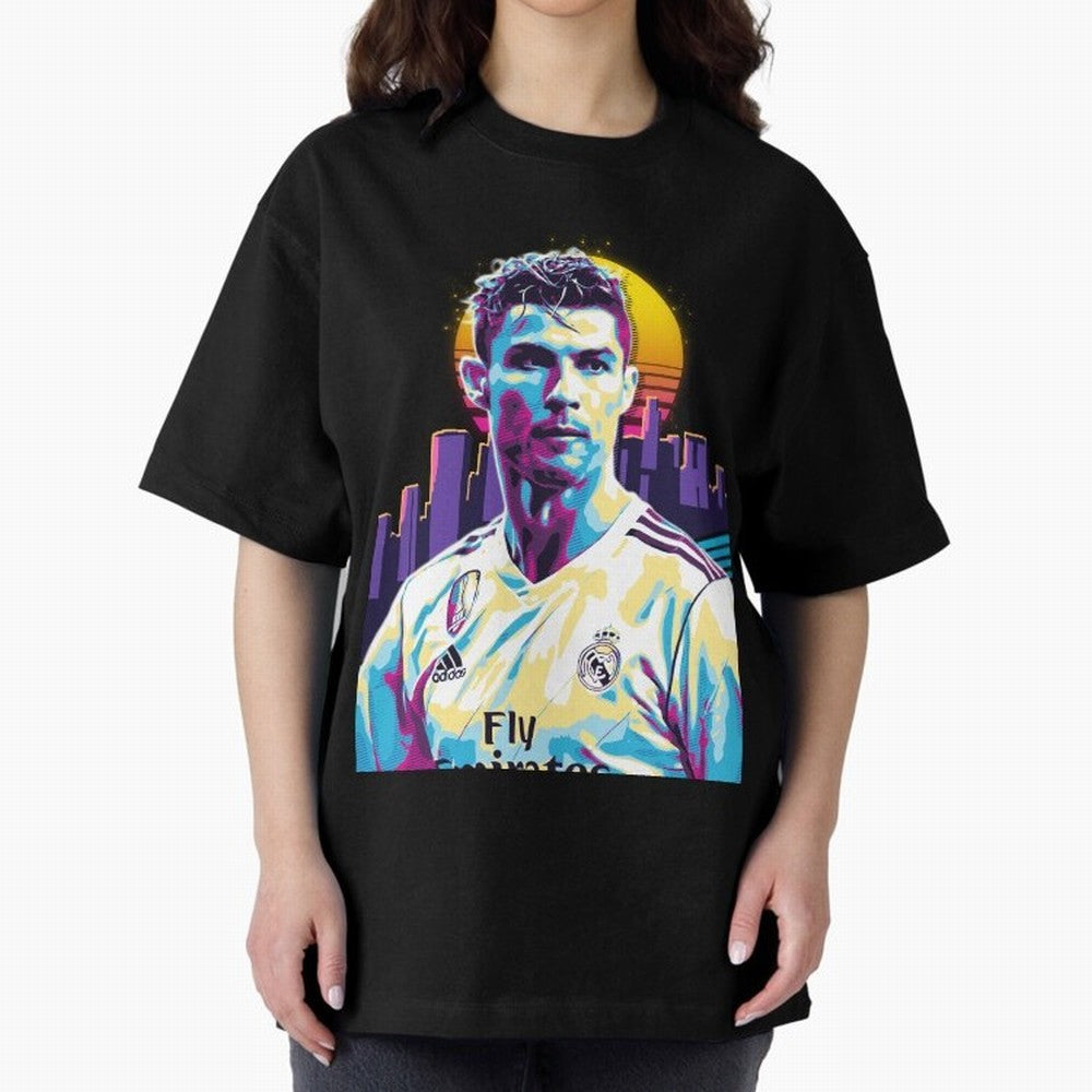 Christiano Ronaldo retro Oversized T-Shirt Create FIFA World Cup 2026 Group Stage for Fans of Messi, CR7 and Mbappe and Netherlands, Bringing Classic Soccer Heritage, Championship Pressure, Fan Loyalty and International Pride; Created for Match Day
