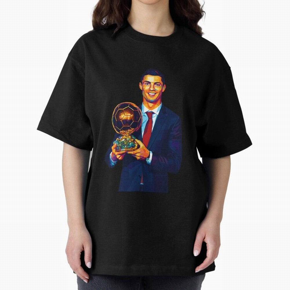 Cristiano Ronaldo Wpap Art Oversized T-Shirt Make Your Look Match FIFA World Cup 2026 for Fans of Messi, Neymar and Mbappe and Brazil, Bringing Champion Mindset, Group Stage Buzz, Knockout Tension and Passionate Fan Culture; Perfect for Supporters