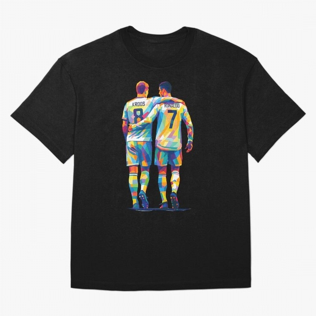Cristiano Ronaldo & Toni Kroos Wpap Art Oversized T-Shirt Showcase the FIFA World Cup 2026 Group Stage Journey through Neymar, Haaland and Cristiano Ronaldo Highlights, Brazil Pride, Champion Mindset, Group Stage Buzz, Knockout Tension and