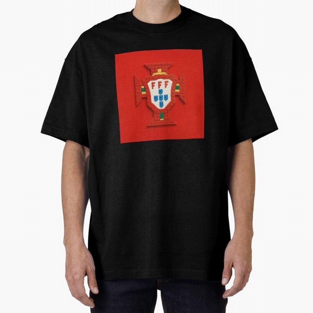 Portugal Blocks Oversized T-Shirt Experience the Global Stage of the FIFA World Cup 2026 Journey through Mbappe Highlights, Brazil Pride, Football Passion, Legendary Performances, Festival Vibes and Supporter Community; Perfect for Supporters Who