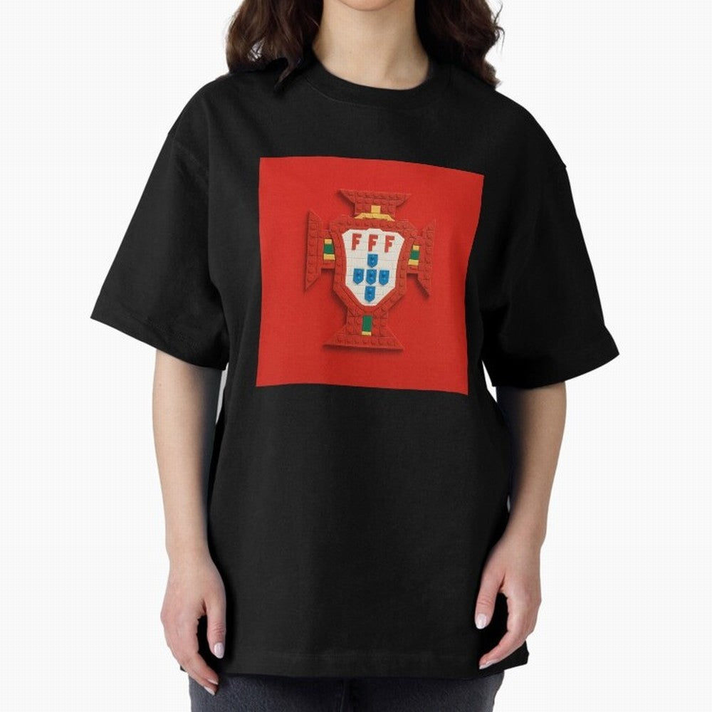 Portugal Blocks Oversized T-Shirt Experience the Global Stage of the FIFA World Cup 2026 Journey through Mbappe Highlights, Brazil Pride, Football Passion, Legendary Performances, Festival Vibes and Supporter Community; Perfect for Supporters Who