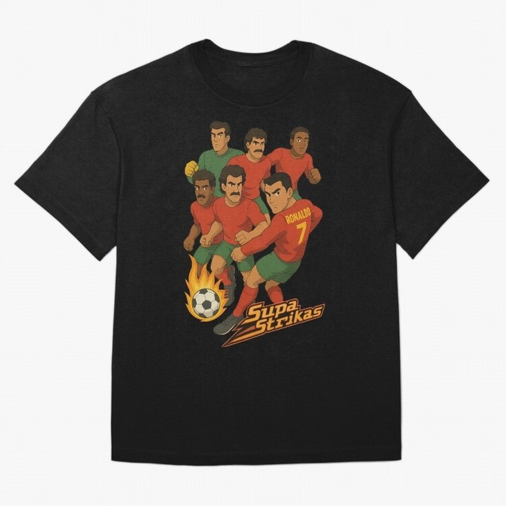 Supastrikas Portugal Team Version Oversized T-Shirt Mark FIFA World Cup 2026 Spirit, Capturing Germany, Neymar, Supporter Pride, Iconic Celebrations, Legendary Names and Global Match Day Energy; Perfect for People Who Love Argentina, Brazil,