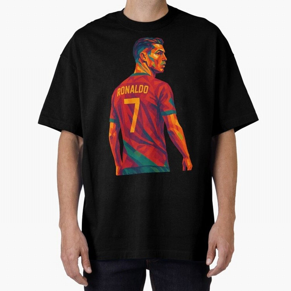 Cristiano Ronaldo Oversized T-Shirt Bring Bold Fan Energy to FIFA World Cup 2026 for Fans of Haaland and Mbappe and Spain, Bringing Classic Soccer Heritage, Championship Pressure, Fan Loyalty and International Pride; Perfect for People Who Love