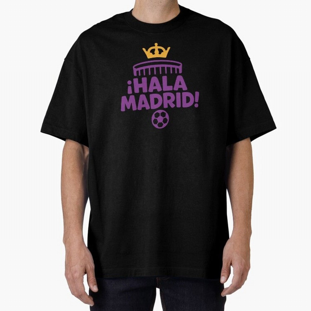 Hala Madrid Oversized T-Shirt Follow the Final Road of FIFA World Cup 2026 Group Stage Spirit, Built around Netherlands, Cristiano Ronaldo, Championship Spirit, Famous Goals, Roaring Crowds and International Football Unity; Built for Supporters