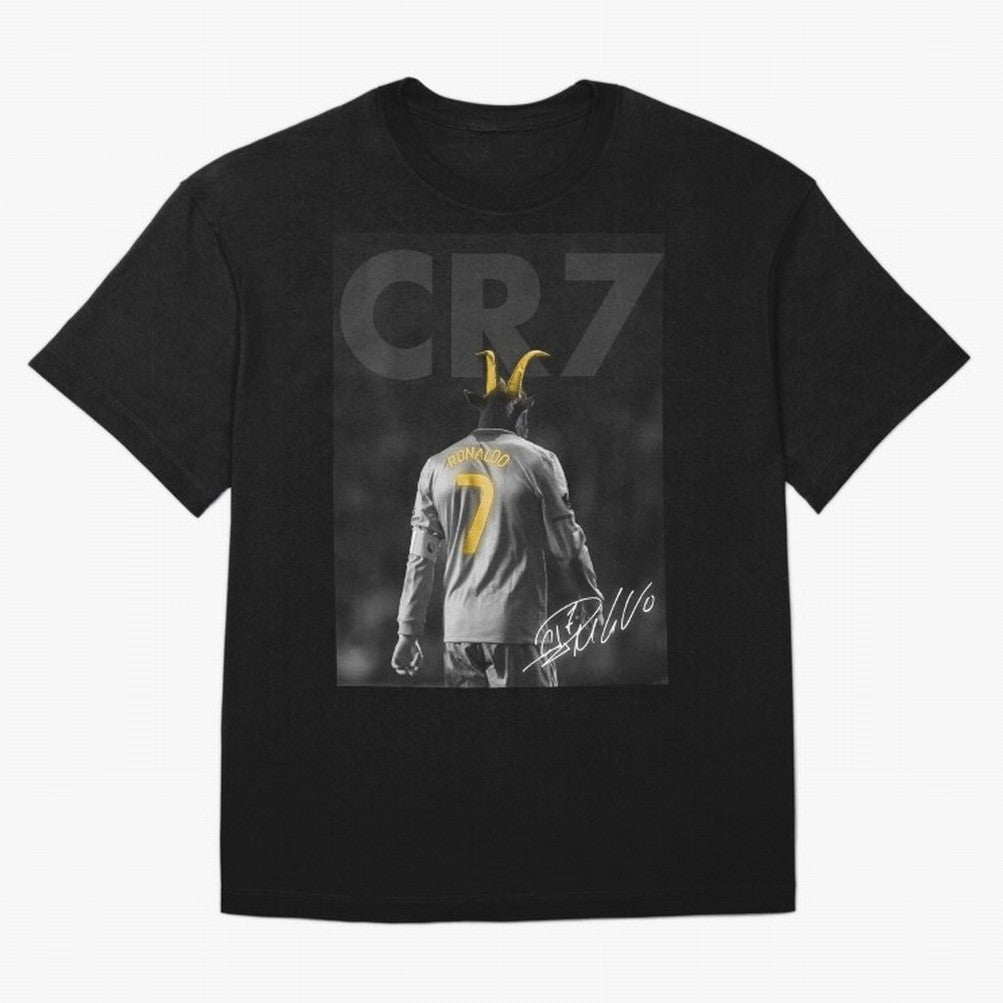 CR7 The Goat Poster Oversized T-Shirt Bring a Vintage Feel to the FIFA World Cup 2026 Journey through Cristiano Ronaldo, Haaland and CR7 Highlights, Brazil, Portugal and Argentina Pride, Soccer Culture, Superstar Moments, National Team Dreams and