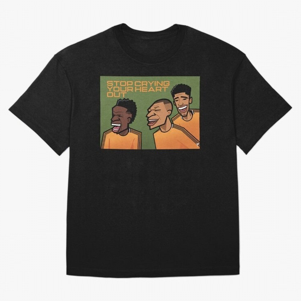 stop crying your heart out Oversized T-Shirt Relive Legendary Nights from FIFA World Cup 2026 Featuring Haaland and Mbappe, Portugal Energy, Vintage Soccer Flavor, Modern Football Stars, National Flags and Final Night Emotion; Ideal for Fans Who
