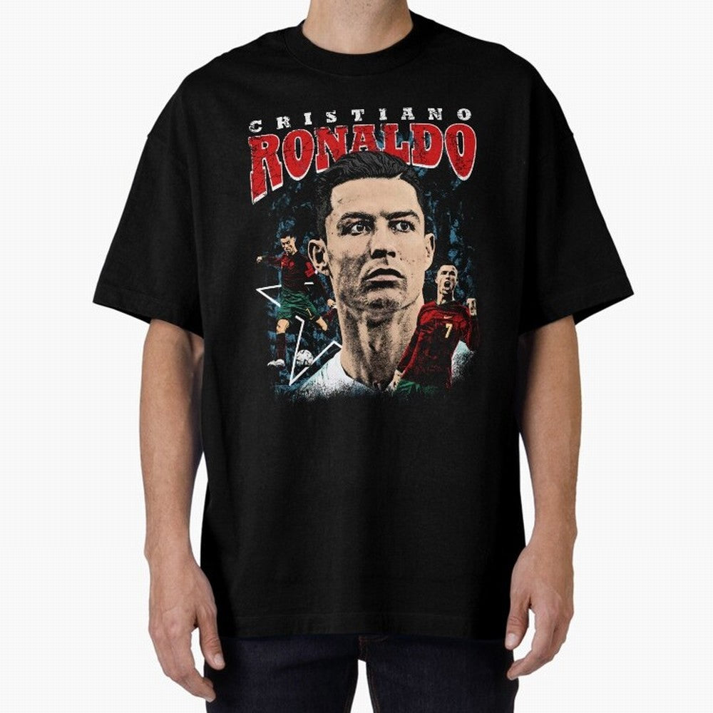 Cristiano Ronaldo CR7 Iconic T-Shirt Oversized T-Shirt Bring a Champion Mindset to FIFA World Cup 2026 USA Canada Mexico Driven by Mbappe, England, France and Netherlands Energy, Retro Football Energy, Iconic Rivalries, Trophy Chase Drama and