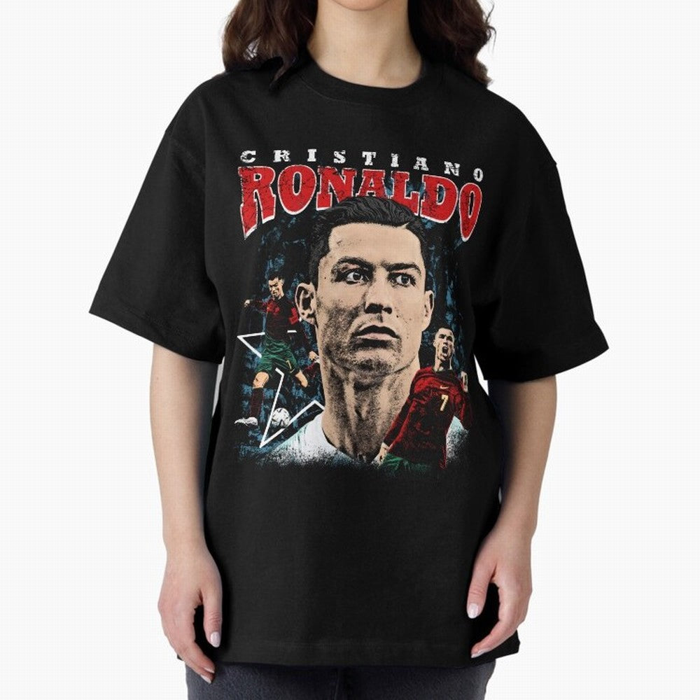Cristiano Ronaldo CR7 Iconic T-Shirt Oversized T-Shirt Bring a Champion Mindset to FIFA World Cup 2026 USA Canada Mexico Driven by Mbappe, England, France and Netherlands Energy, Retro Football Energy, Iconic Rivalries, Trophy Chase Drama and