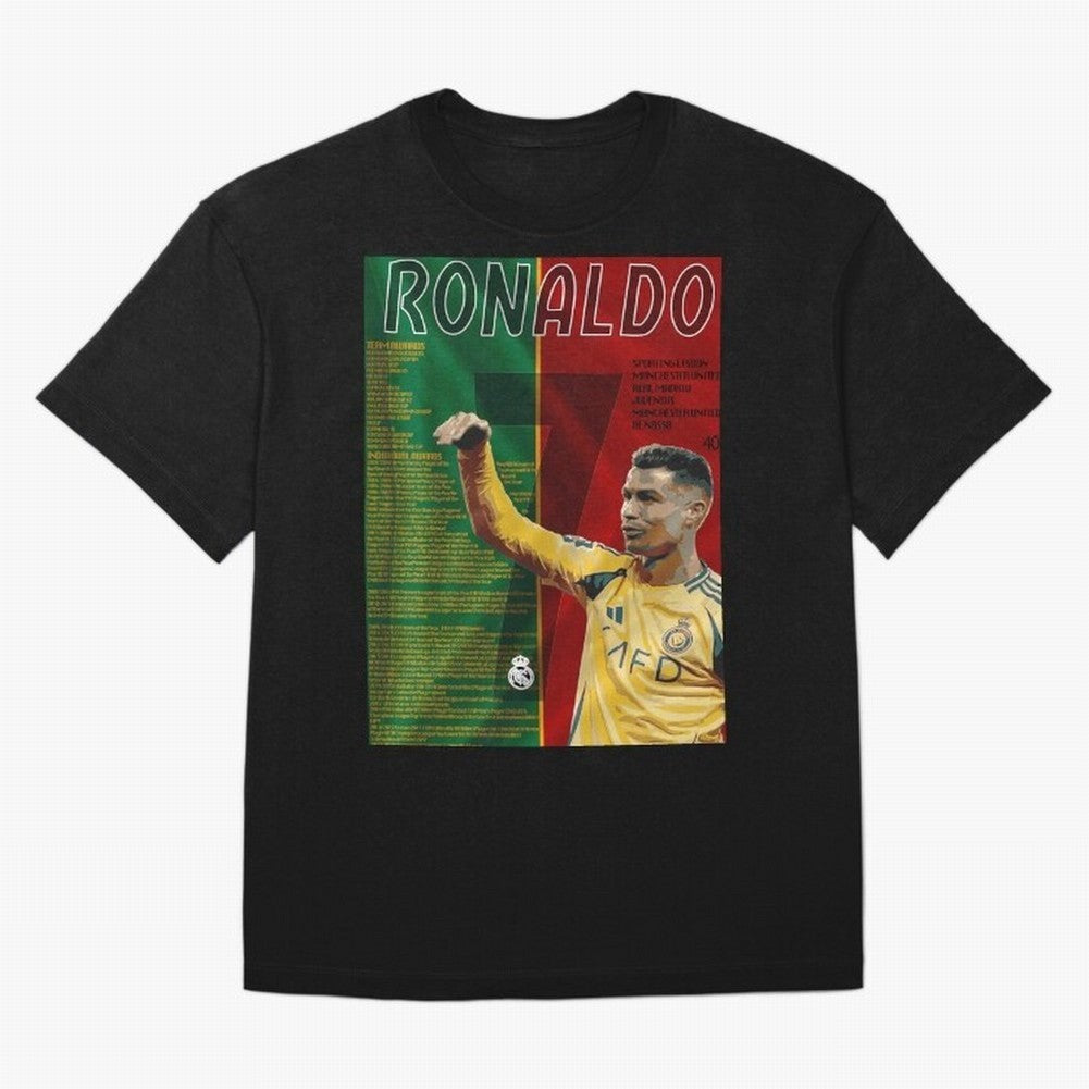 cristiano ronaldo 40th birthday tribute poster Oversized T-Shirt Spotlight FIFA World Cup 2026 Group Stage Spirit, Highlighting England and Germany, Neymar, Goal Celebration Energy, Supporter Heritage, Football Icons and Worldwide Tournament Joy;