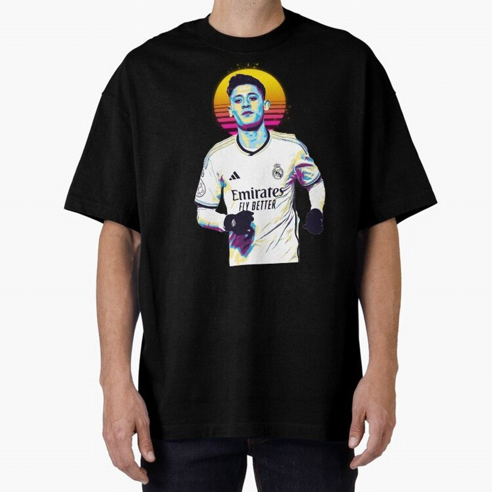 Arda Guler retro 80s Oversized T-Shirt Feel the Trophy Chase of FIFA World Cup 2026 Group Stage for Fans of Messi and Spain, Bringing Football Passion, Legendary Performances, Festival Vibes and Supporter Community; Made for Die Hard Supporters,