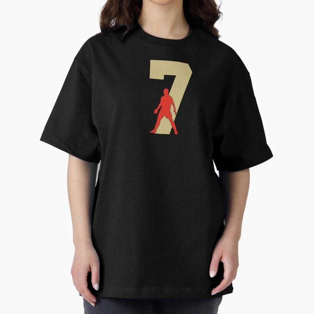 Ronaldo 7 Soccer Icon Oversized T-Shirt Represent FIFA World Cup 2026 USA Canada Mexico for Fans of Haaland and England and Germany, Bringing Football History, Final Match Energy, Crowd Noise and Once in a Lifetime Moments; Perfect for Fans,