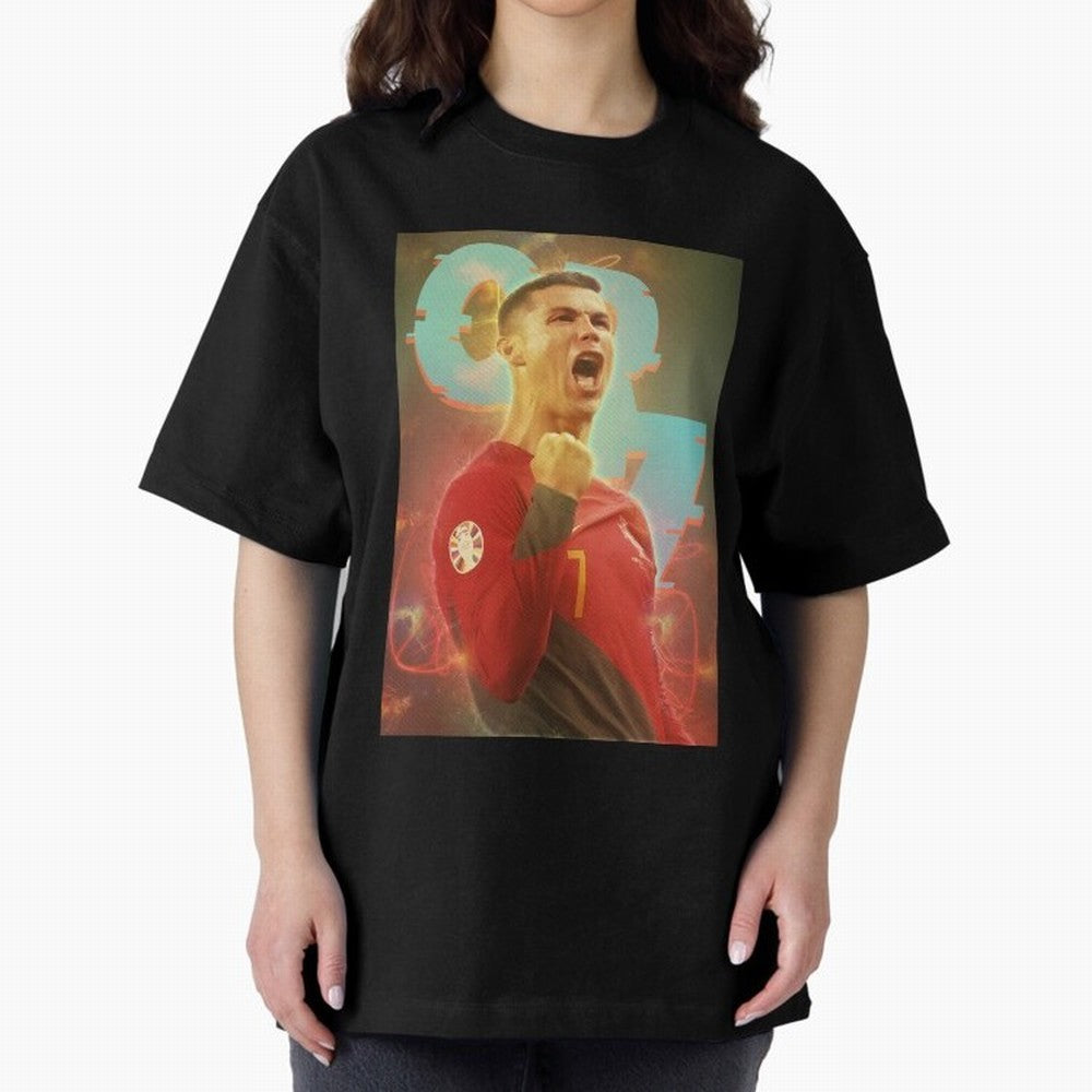 Ronaldo selebration Oversized T-Shirt Celebrate Football Heritage in FIFA World Cup 2026 USA Canada Mexico Inspired by CR7 and Messi, France Energy, Game Day Rituals, Football Legends, Country Pride and the Road to the Final; Perfect for People Who