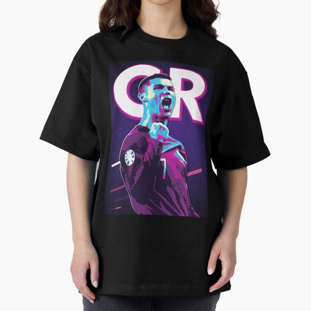 Ronaldo Oversized T-Shirt Represent FIFA World Cup 2026 USA Canada Mexico with Cristiano Ronaldo, Germany Energy, Football Festival Excitement, Trophy Ambitions, Country Rivalries and Star Player Buzz; Perfect for Supporters Who Want Bold Football