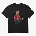Cristiano Ronaldo T-Shirt Oversized T-Shirt Celebrate the Road through Global Football Passion for FIFA World Cup 2026 Group Stage, Highlighting Mbappe, France and Portugal, Goal Celebration Energy, Supporter Heritage, Football Icons and Worldwide