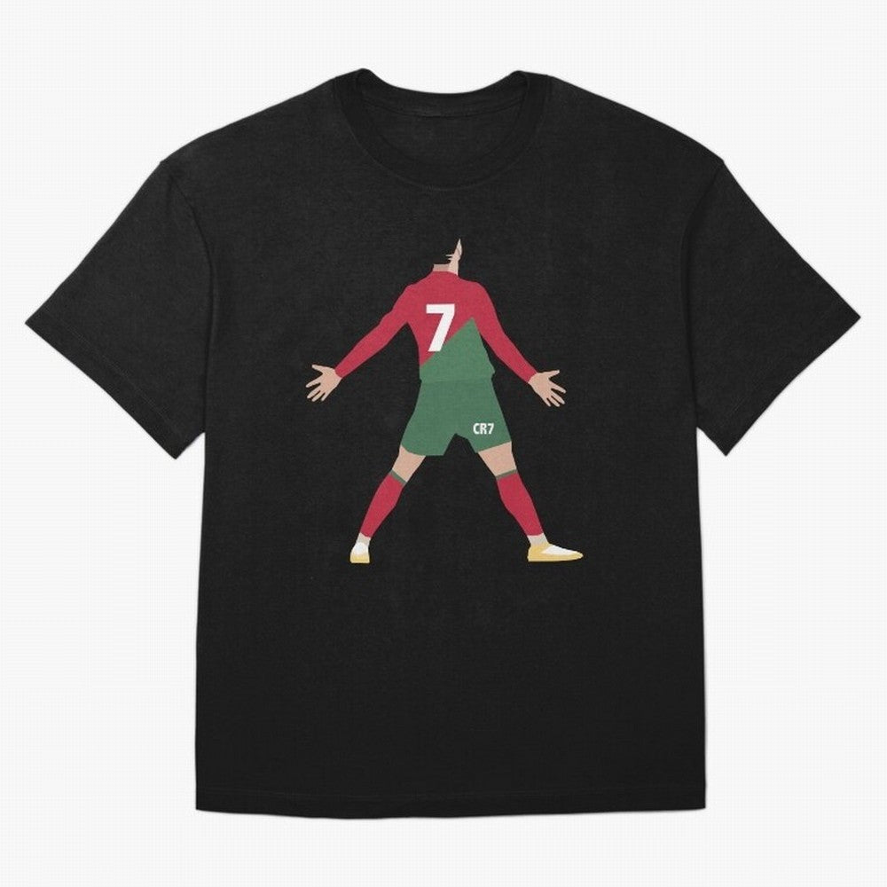 Cristiano Ronaldo illustration Oversized T-Shirt Back Your Heroes with FIFA World Cup 2026 USA Canada Mexico Spirit, Made for Portugal, Spain and Germany, Haaland and Mbappe, Stadium Chants, National Pride, Trophy Dreams and Unforgettable Football