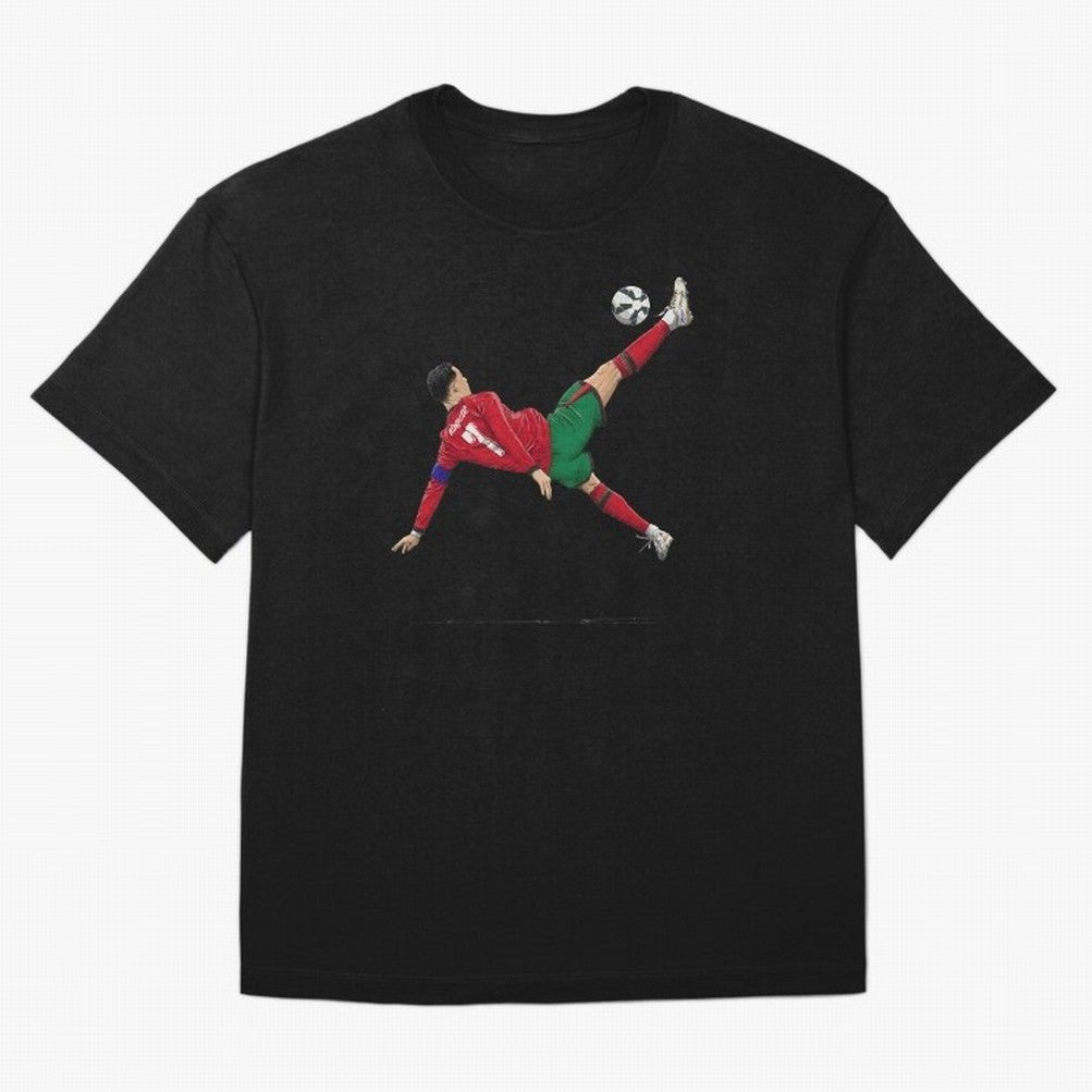 Ronaldo 910 Goal Bicycle Kick Oversized T-Shirt Mark Global Football Passion for FIFA World Cup 2026 USA Canada Mexico, Highlighting Messi and Cristiano Ronaldo, Argentina, France and Brazil, Champion Mindset, Group Stage Buzz, Knockout Tension and