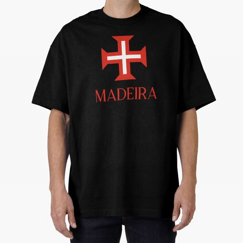 Madeira red Oversized T-Shirt Celebrate Unforgettable Nights in the FIFA World Cup 2026 USA Canada Mexico Journey through Cristiano Ronaldo, Haaland and CR7 Highlights, Argentina, France and Brazil Pride, Classic Soccer Heritage, Championship