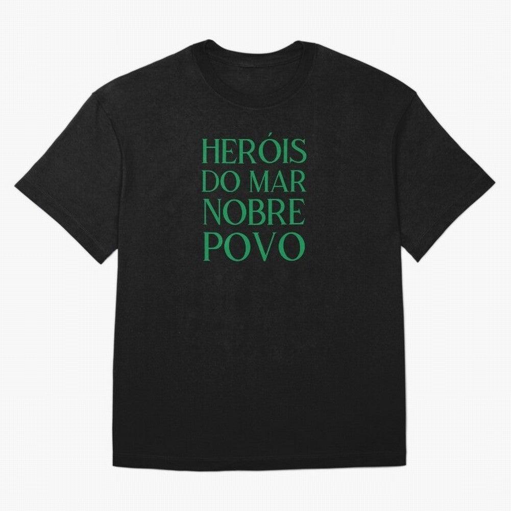 Her¨®is do Mar Nobre Povo green Oversized T-Shirt Relive the FIFA World Cup 2026 Group Stage Journey through Mbappe and Neymar Highlights, France and Portugal Pride, Fan Favorite Moments, National Team Passion, Big Match Drama and Soccer History;