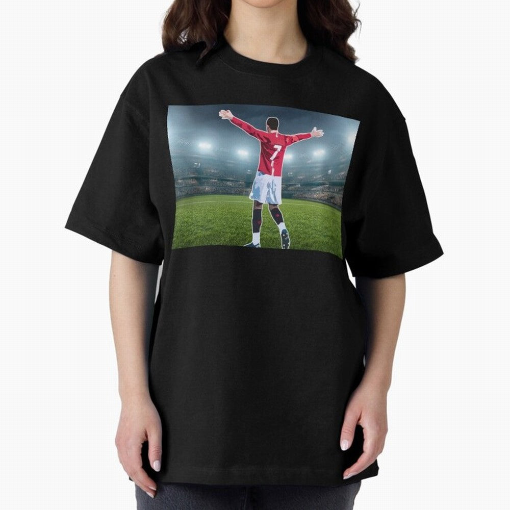 Ronaldo Oversized T-Shirt Celebrate the Road through FIFA World Cup 2026 Group Stage for Fans of Messi, Neymar and Mbappe and France, Bringing Global Supporter Spirit, Legendary Goals, National Colors and Tournament Celebration; Made for Die Hard