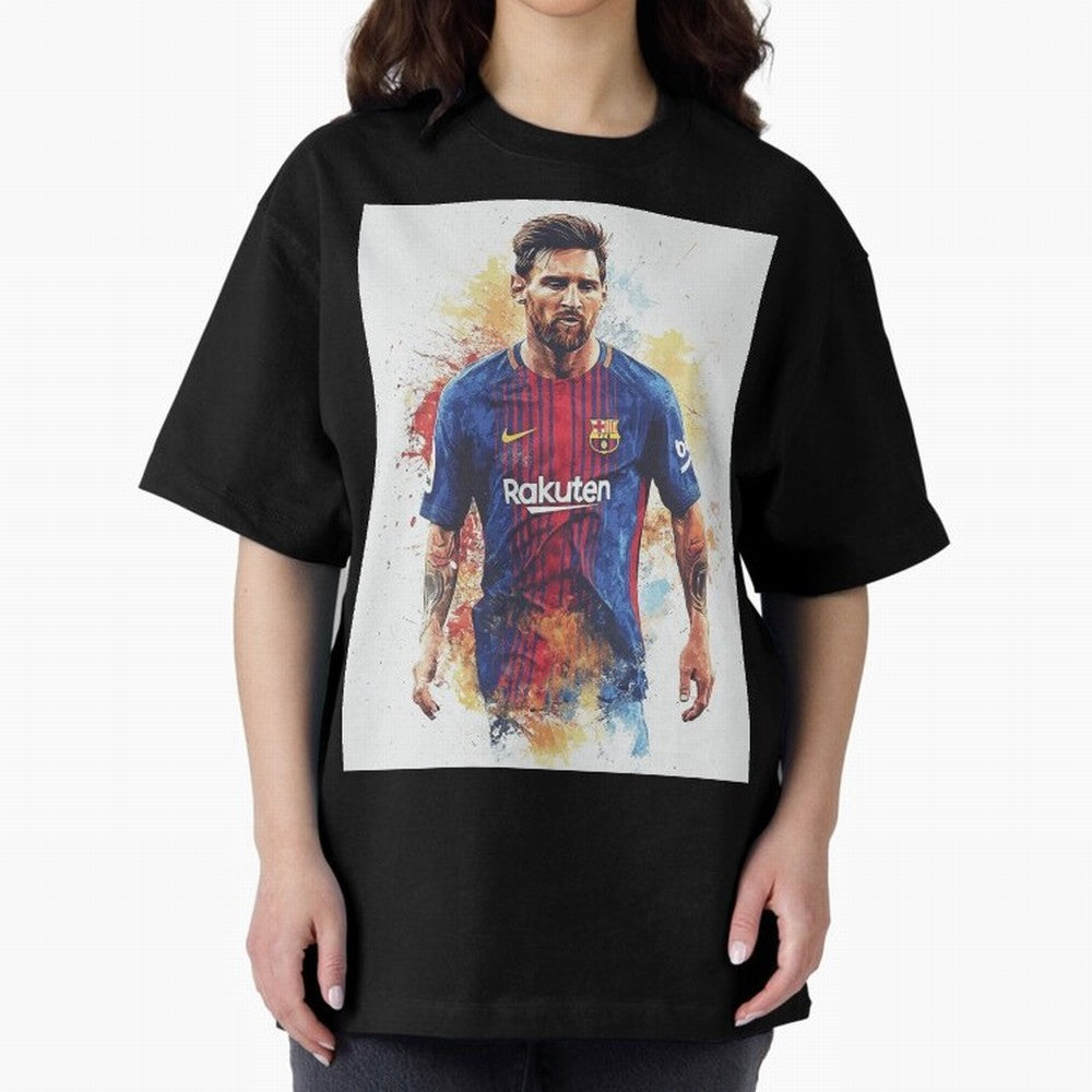 Lionel Messi Oversized T-Shirt Share Match Day Hype around FIFA World Cup 2026 Group Stage, Messi, England, France and Netherlands, Match Day Excitement, Supporter Culture, Golden Goals and Global Football Passion; Created for Match Day Parties,