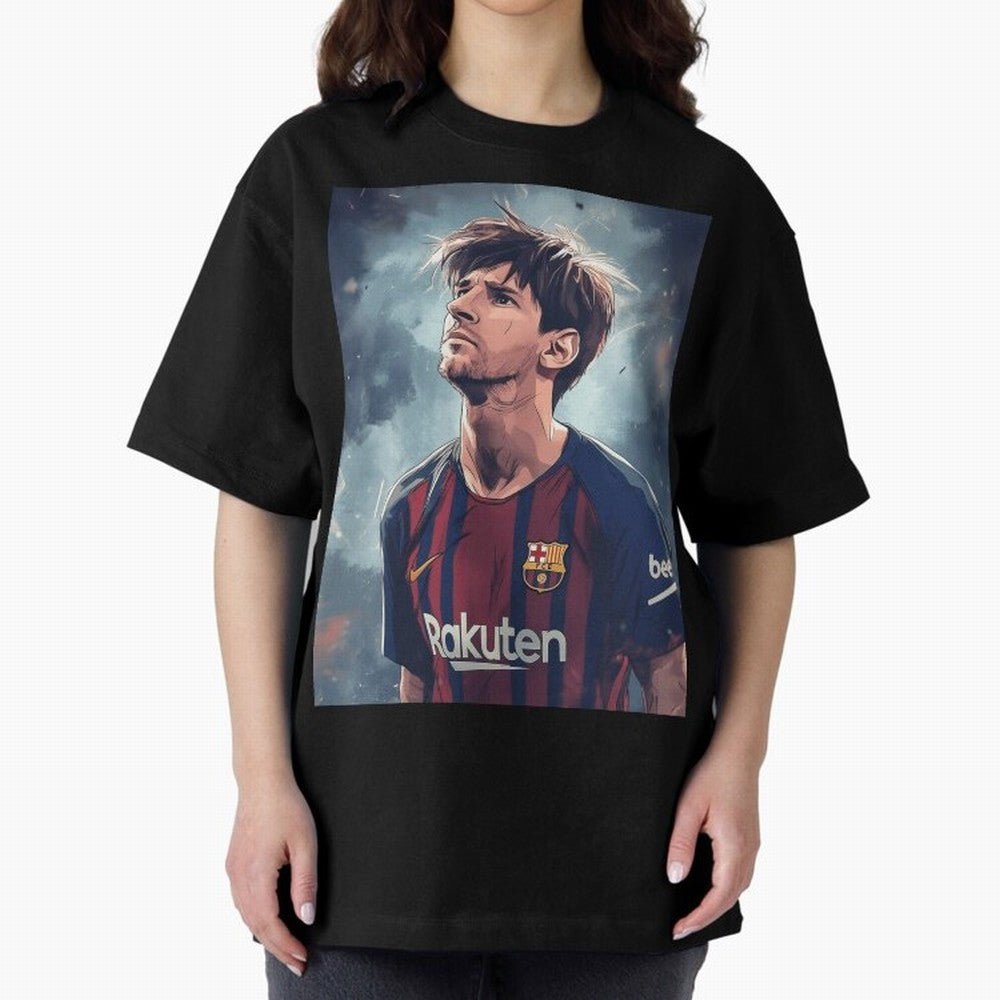 Lionel Messi Oversized T-Shirt Fuel FIFA World Cup 2026 Spirit, Celebrating Germany, Cristiano Ronaldo, Haaland and CR7, Stadium Memories, Football Loyalty, International Chants and Championship Tradition; Great for Watch Parties, Sports Bars,