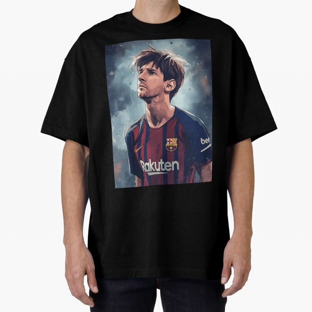 Lionel Messi Oversized T-Shirt Fuel FIFA World Cup 2026 Spirit, Celebrating Germany, Cristiano Ronaldo, Haaland and CR7, Stadium Memories, Football Loyalty, International Chants and Championship Tradition; Great for Watch Parties, Sports Bars,