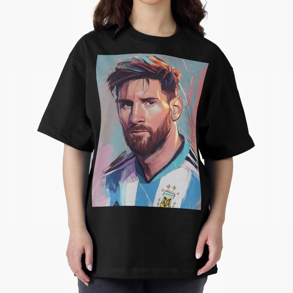 Lionel Messi Oversized T-Shirt Keep the Legacy of Match Day Hype around FIFA World Cup 2026, Haaland and Mbappe, England and Germany, Stadium Memories, Football Loyalty, International Chants and Championship Tradition; Perfect for People Who Love