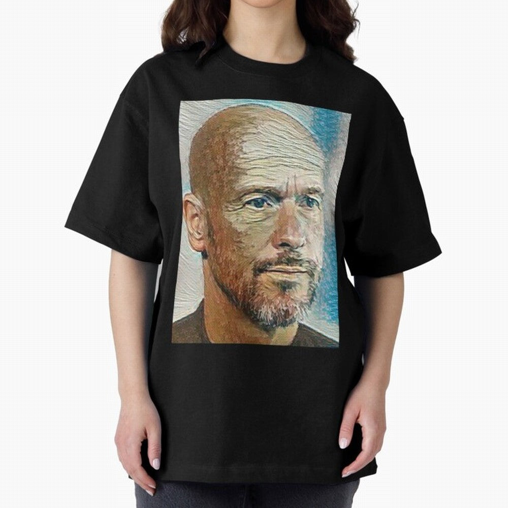 Erik Ten Hag Oversized T-Shirt Support the Legends of FIFA World Cup 2026 Spirit, Built around France and Portugal, Messi, CR7 and Mbappe, Football Passion, Legendary Performances, Festival Vibes and Supporter Community; Ideal for Football Dads,