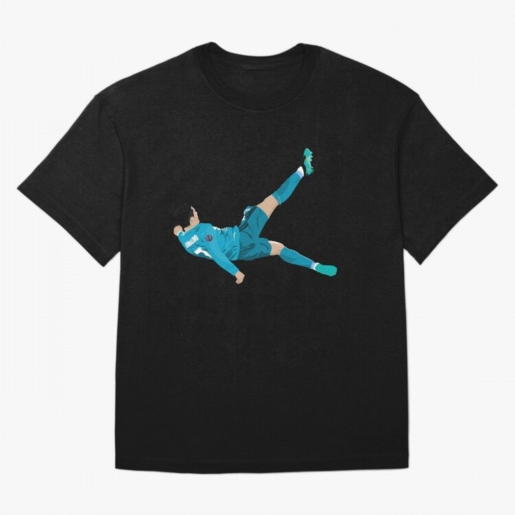 Cristiano Ronaldo Bicycle Kick Oversized T-Shirt Bring a Vintage Feel to FIFA World Cup 2026 Featuring Messi, Neymar and Mbappe, Netherlands Energy, Football Festival Excitement, Trophy Ambitions, Country Rivalries and Star Player Buzz; Made for