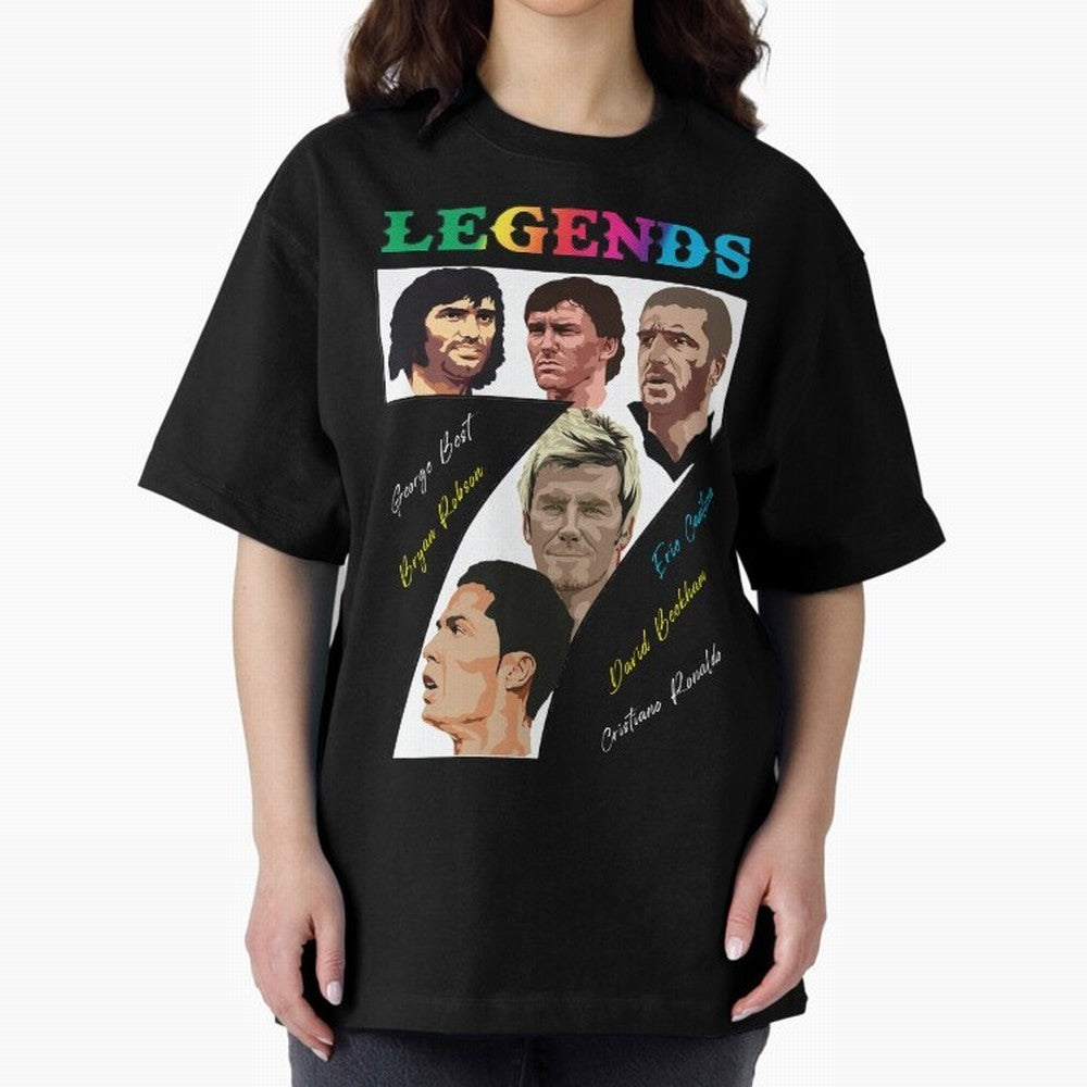 LEGENDS OF FOOTBALL Oversized T-Shirt Live for the Drama of the FIFA World Cup 2026 Journey through Mbappe Highlights, England and Germany Pride, Match Day Excitement, Supporter Culture, Golden Goals and Global Football Passion; Made for Collectors