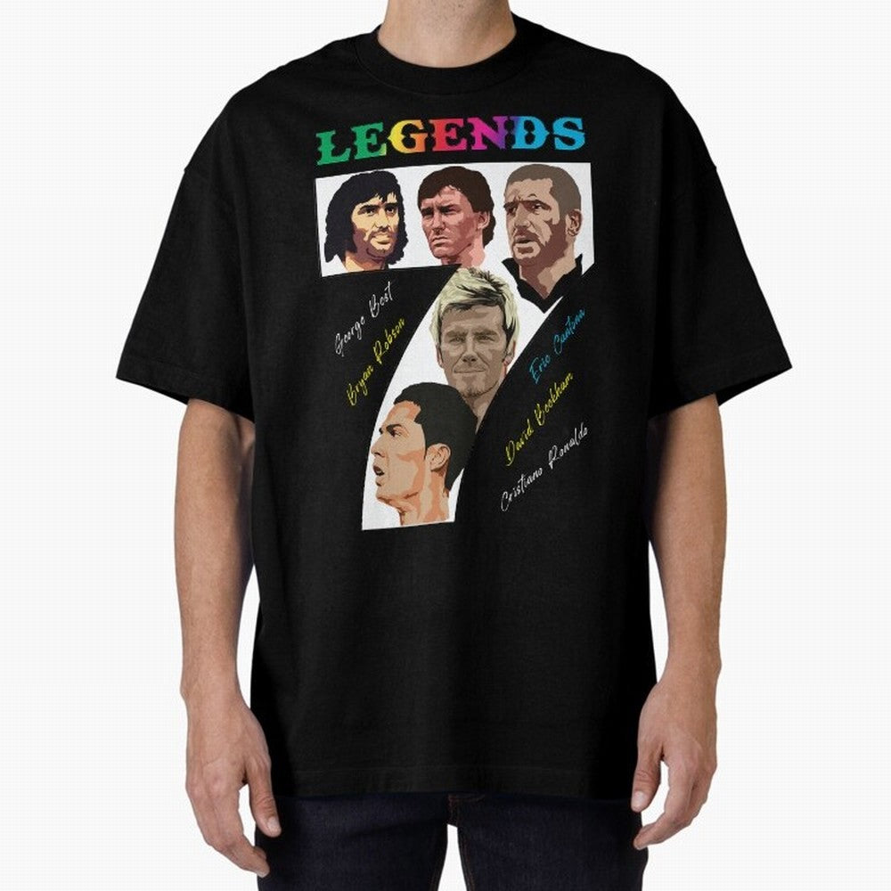 LEGENDS OF FOOTBALL Oversized T-Shirt Live for the Drama of the FIFA World Cup 2026 Journey through Mbappe Highlights, England and Germany Pride, Match Day Excitement, Supporter Culture, Golden Goals and Global Football Passion; Made for Collectors