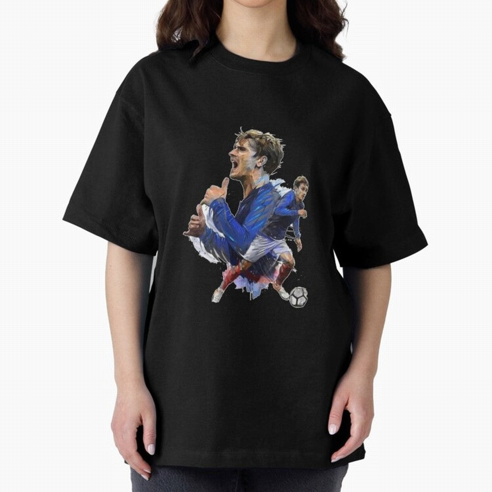 Griezmann Oversized T-Shirt Carry the Dream of FIFA World Cup 2026 Celebrating Mbappe, England and Germany Energy, Supporter Pride, Iconic Celebrations, Legendary Names and Global Match Day Energy; Great for Supporters Who Love Legendary Players,